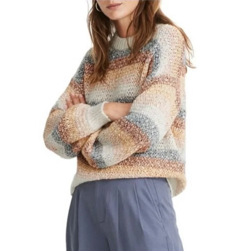 Madewell Baez Pullover Striped Sweater Size Small - Picture 13 of 14